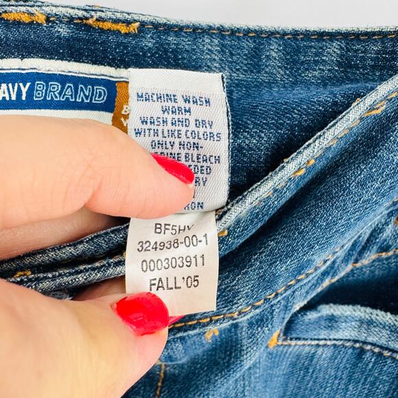 Old Navy Y2K Dark Wash Denim Maxi Skirt High Waist Back Slit Size 16 Low Waist - Picture 4 of 7